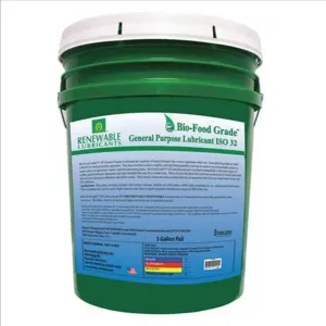 RENEWABLE LUBRICANTS 87334 Bio Food Lubricant, Grade 32, 5 Gallon Capacity | CD4BPW