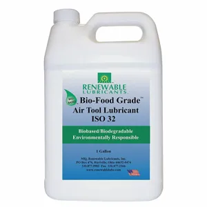 RENEWABLE LUBRICANTS 87463 Bio Food Grade, Air Tool Lubricant, Grade 32, 1 Gallon Capacity, 4pk | CD4BRT