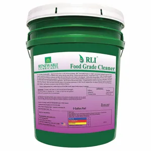 RENEWABLE LUBRICANTS 87814 Rli Food Grade Cleaner, Pail 5 Gallon Capacity | CD4BVN