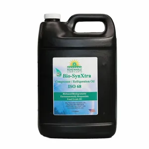 RENEWABLE LUBRICANTS 87853 Compressor Oil, 1 Gal. Bottle, 68 Viscosity Grade, 156 Viscosity Index | CD4BWC 36N462