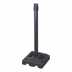 RETRACTA-BELT 302PSB-RCV Belt Barrier Receiver Post, 40 Inch Height, PVC, 2 1/2 Inch Post Dia | CT8YKW 40CK73