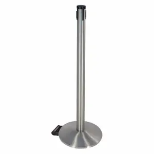 RETRACTA-BELT 304SS-RCV Belt Barrier Receiver Post, 40 Inch Height, Stainless Steel, Satin Stainless Steel, Sloped | CT8YLE 48VN87