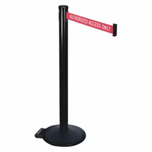 RETRACTA-BELT 305BA-AAO Barrier Post With Belt, Aluminum, Powder Coated, 40 Inch Post Height, 2 1/2 Inch Post Dia | CT8XBM 48VN93