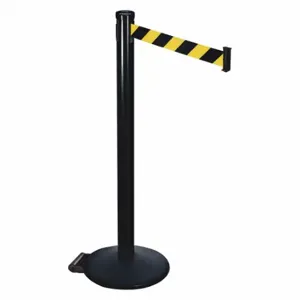 RETRACTA-BELT 305BA-BYD Barrier Post With Belt, Aluminum, Powder Coated, 40 Inch Post Height, 2 1/2 Inch Post Dia | CT8XCV 48VN97