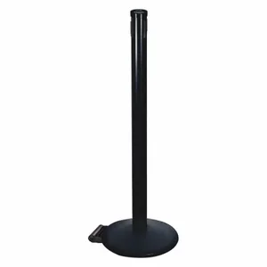 RETRACTA-BELT 305BA-RCV Belt Barrier Receiver Post, Aluminum, Powder Coated, 2 1/2 Inch Post Dia, Sloped | CT8YLL 48VP06