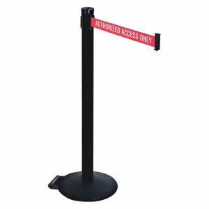 RETRACTA-BELT 305PSB-AAO Barrier Post With Belt, PVC, 40 Inch Post Height, 2 1/2 Inch Post Dia, Sloped | CT8XLQ 48VP48