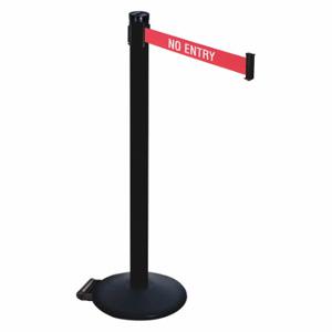 RETRACTA-BELT 305PSB-NE Barrier Post With Belt, PVC, 40 Inch Post Height, 2 1/2 Inch Post Dia, Sloped | CT8XRA 48VP58