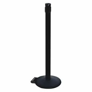 RETRACTA-BELT 305PSB-RCV Belt Barrier Receiver Post, PVC, Powder Coated, 2 1/2 Inch Post Dia, Sloped, Cast Iron | CT8YML 48VP60