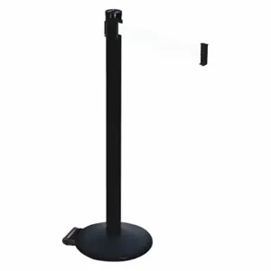 RETRACTA-BELT 305PSB-WH Barrier Post With Belt, PVC, 40 Inch Post Height, 2 1/2 Inch Post Dia, Sloped | CT8YBC 48VP64