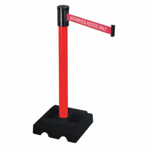 RETRACTA-BELT 322PRD-AAO Barrier Post With Belt, PVC, Red, 40 Inch Post Height, 2 1/2 Inch Post Dia | CT8XVH 40CL52