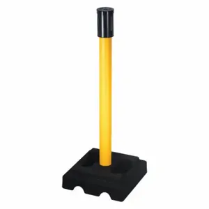 RETRACTA-BELT 322PYW-RCV Belt Barrier Receiver Post, 40 Inch Height, PVC, 2 1/2 Inch Post Dia | CT8YMP 40CL21