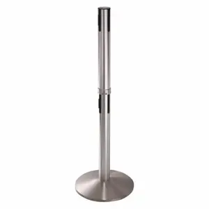 RETRACTA-BELT 330DSASS-RCV Belt Barrier Receiver Post, 40 Inch Height, Aluminum, Satin Stainless Steel, Sloped | CT8YKP 48VH48