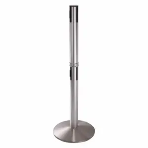 RETRACTA-BELT 330DSS-RCV Belt Barrier Receiver Post, 40 Inch Height, Stainless Steel, Satin Stainless Steel, Sloped | CT8YLD 48VH62