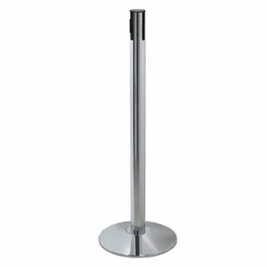 RETRACTA-BELT 330PAPC-RCV Belt Barrier Receiver Post, 40 Inch Height, Polished Aluminum, 2 1/2 Inch Post Dia | CT8YMQ 48VH76