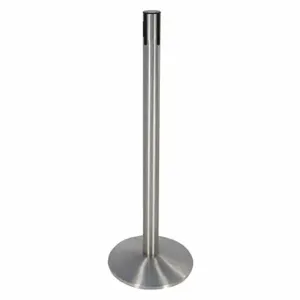 RETRACTA-BELT 330SS-RCV Belt Barrier Receiver Post, 40 Inch Height, Stainless Steel, Satin Stainless Steel, Sloped | CT8YLB 48VJ05