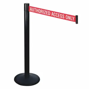 RETRACTA-BELT 331BA-AAO Barrier Post With Belt, Aluminum, Powder Coated, 40 Inch Post Height, 2 1/2 Inch Post Dia | CT8XBP 48VJ10