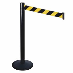 RETRACTA-BELT 331BA-BYD Barrier Post With Belt, Aluminum, Powder Coated, 40 Inch Post Height, 2 1/2 Inch Post Dia | CT8XBN 48VJ13