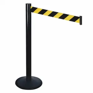 RETRACTA-BELT 331BA-BYD Barrier Post With Belt, Aluminum, Powder Coated, 40 Inch Post Height, 2 1/2 Inch Post Dia | CT8XBN 48VJ13