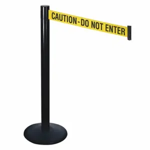 RETRACTA-BELT 331BA-CAU Barrier Post With Belt, Aluminum, Powder Coated, 40 Inch Post Height, 2 1/2 Inch Post Dia | CT8XEF 48VJ14