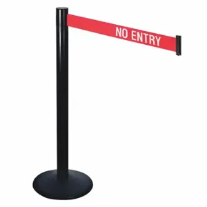 RETRACTA-BELT 331BA-NE Barrier Post With Belt, Aluminum, Powder Coated, 40 Inch Post Height, 2 1/2 Inch Post Dia | CT8XCK 48VJ17