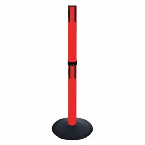 RETRACTA-BELT 331DPRD-RCV Belt Barrier Receiver Post, PVC, Powder Coated, 2 1/2 Inch Post Dia, Sloped, Cast Iron | CT8YMR 48VJ47