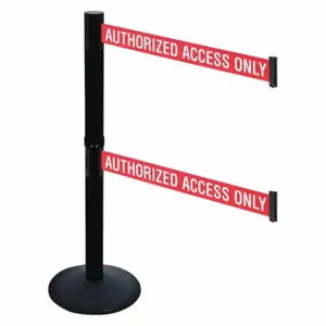 RETRACTA-BELT 331DPSB-AAO Barrier Post With Belt, PVC, 40 Inch Post Height, 2 1/2 Inch Post Dia, Sloped | CT8XQZ 48VJ52