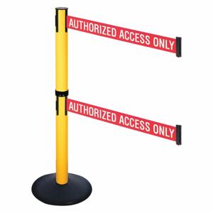 RETRACTA-BELT 331DPYW-AAO Barrier Post With Belt, PVC, 40 Inch Post Height, 2 1/2 Inch Post Dia, Sloped | CT8XUG 48VJ80