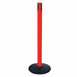 RETRACTA-BELT 331PRD-RCV Belt Barrier Receiver Post, PVC, Powder Coated, 2 1/2 Inch Post Dia, Sloped, Cast Iron | CT8YLY 48VK60