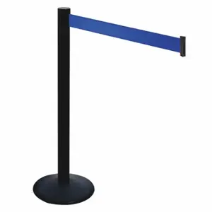 RETRACTA-BELT 331PSB-BL Barrier Post With Belt, PVC, 40 Inch Post Height, 2 1/2 Inch Post Dia, Sloped | CT8XLU 48VK67