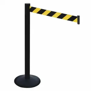 RETRACTA-BELT 331PSB-BYD Barrier Post With Belt, PVC, 40 Inch Post Height, 2 1/2 Inch Post Dia, Sloped | CT8YAF 48VK68