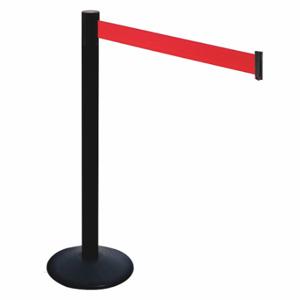 RETRACTA-BELT 331PSB-RD Barrier Post With Belt, PVC, 40 Inch Post Height, 2 1/2 Inch Post Dia, Sloped | CT8XNL 48VK75