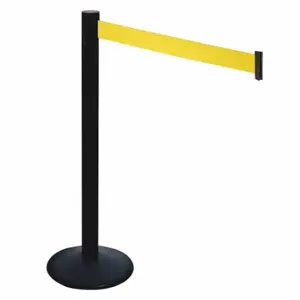 RETRACTA-BELT 331PSB-YW Barrier Post With Belt, PVC, 40 Inch Post Height, 2 1/2 Inch Post Dia, Sloped | CT8YCQ 48VK78