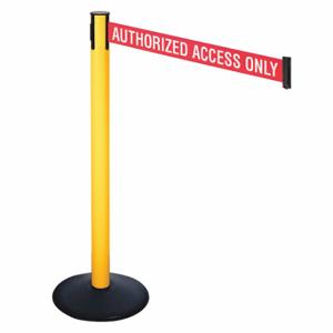 RETRACTA-BELT 331PYW-AAO Barrier Post With Belt, PVC, 40 Inch Post Height, 2 1/2 Inch Post Dia, Sloped | CT8XPA 48VK93
