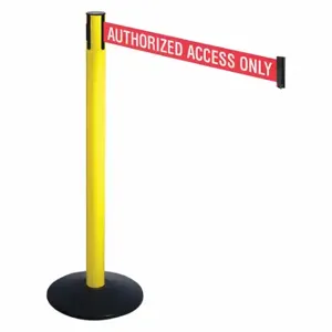 RETRACTA-BELT 331YA-AAO Barrier Post With Belt, Aluminum, Powder Coated, 40 Inch Post Height, 2 1/2 Inch Post Dia | CT8XDP 48VL36