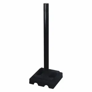 RETRACTA-BELT 332BA-RCV Belt Barrier Receiver Post, 40 Inch Height, Aluminum, Black, 2 1/2 Inch Post Dia, Square | CT8YKH 48VL62