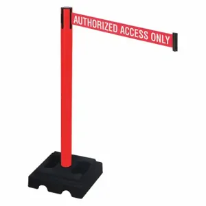 RETRACTA-BELT 332PRD-AAO Barrier Post With Belt, PVC, Red, 40 Inch Post Height, 2 1/2 Inch Post Dia | CT8XVZ 48VL67