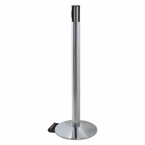 RETRACTA-BELT 334PAPC-RCV Belt Barrier Receiver Post, 40 Inch Height, Polished Aluminum, 2 1/2 Inch Post Dia | CT8YKL 48VR69