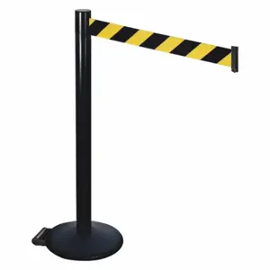 RETRACTA-BELT 335BA-BYD Barrier Post With Belt, Aluminum, Powder Coated, 40 Inch Post Height, 2 1/2 Inch Post Dia | CT8XEJ 48VT16