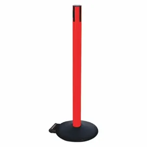 RETRACTA-BELT 335PRD-RCV Belt Barrier Receiver Post, PVC, Powder Coated, 2 1/2 Inch Post Dia, Sloped, Cast Iron | CT8YLT 48VT60