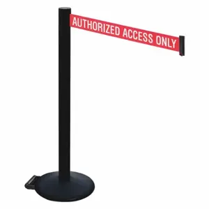 RETRACTA-BELT 335PSB-AAO Barrier Post With Belt, PVC, 40 Inch Post Height, 2 1/2 Inch Post Dia, Sloped | CT8XPC 48VT66