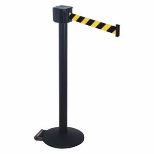 RETRACTA-BELT PM412-30BA-BYD Barrier Post With Belt, Black, 40 Inch Post Height, 2 1/2 Inch Post Dia | CT8WXB 20YT92