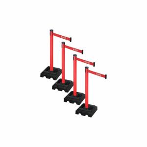 RETRACTA-BELT PSBA302PRD-NE Barrier Systems, Red with White Text, No Entry, Red, Black | CT8YGJ 52YC90