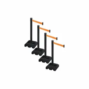 RETRACTA-BELT PSBA302PSB-OR Barrier Systems, Orange, Black, Black | CT8YEN 52YC73