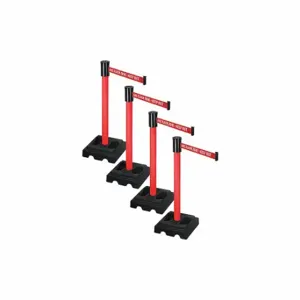 RETRACTA-BELT PSBA322PRD-ARC Barrier Systems, Red with White Text, ARC Flash Zone - Keep Out, Red, Black | CT8YFM 52YE26