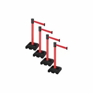 RETRACTA-BELT PSBA322PRD-RD Barrier Systems, Red, Red, Black | CT8YGY 52YE17