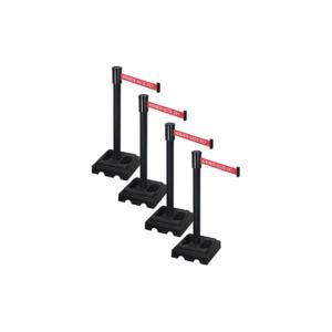 RETRACTA-BELT PSBA322PSB-AAO Barrier Systems, Red with White Text, Authorized Access Only, Black, Black | CT8YFW 52YE14