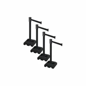 RETRACTA-BELT PSBA322PSB-BK Barrier Systems, Black, Black, Black | CT8YEA 52YE05