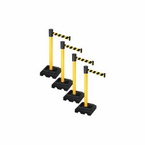 RETRACTA-BELT PSBA322PYW-BYD Barrier Systems, Black and Yellow Diagonal Striped, Yellow, Black | CT8YDY 52YE31