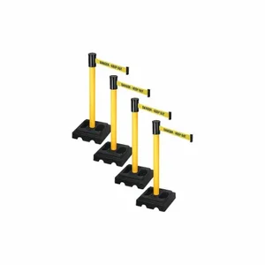 RETRACTA-BELT PSBA322PYW-DKO Barrier Systems, Yellow with Black Text, Danger - Keep Out, Yellow, Black | CT8YJD 52YE34