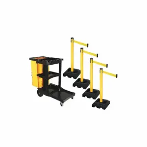 RETRACTA-BELT PSBK302PYW-YW Barrier Systems, Yellow, Yellow, Black | CT8YJM 52YC63